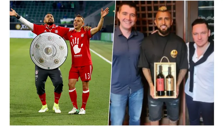 Rafinha le envió exclusivos regalos a Arturo Vidal.