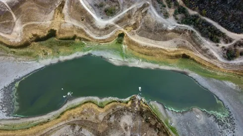 Sequía lago Peñuelas (marzo 2022)