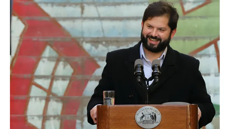 Gabriel Boric en el acto en Valparaíso.