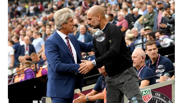 Pellegrini y Guardiola tienen una gran relación