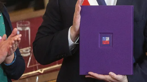 Ceremonia de clausura del proceso constituyente en el Ex Congreso.