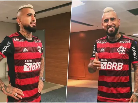Pura elegancia: Vidal ya viste la camiseta de Flamengo