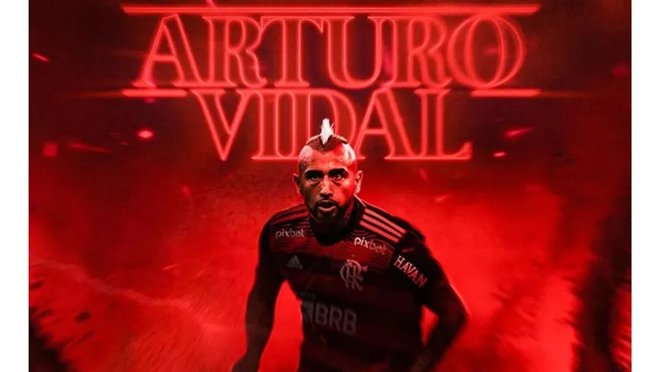 Vidal fue presentado en el Flamengo con la onda de la serie de moda