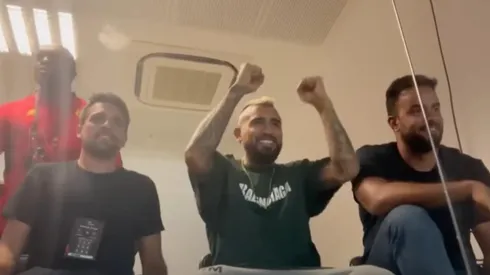 Vidal celebró efusivamente la clasificación de Flamengo en Copa Brasil