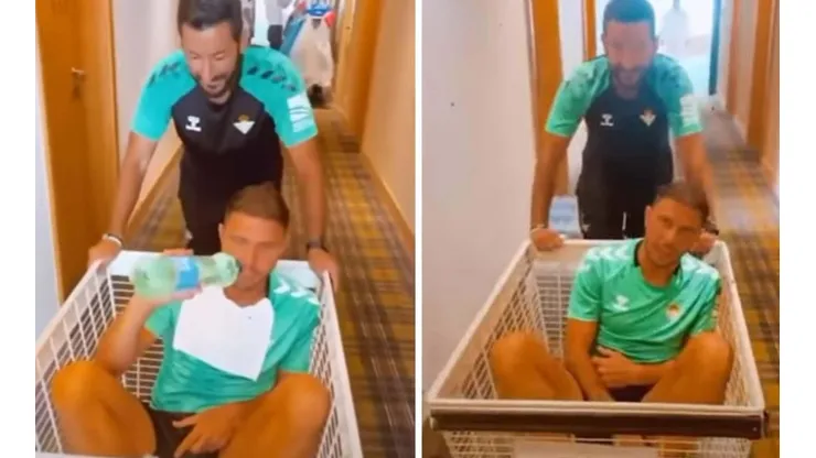 Joaquín arriba del carro en la pretemporada del Betis