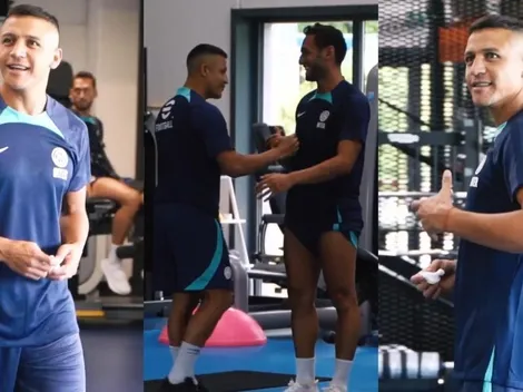 Un sonriente Alexis se une a la pretemporada del Inter