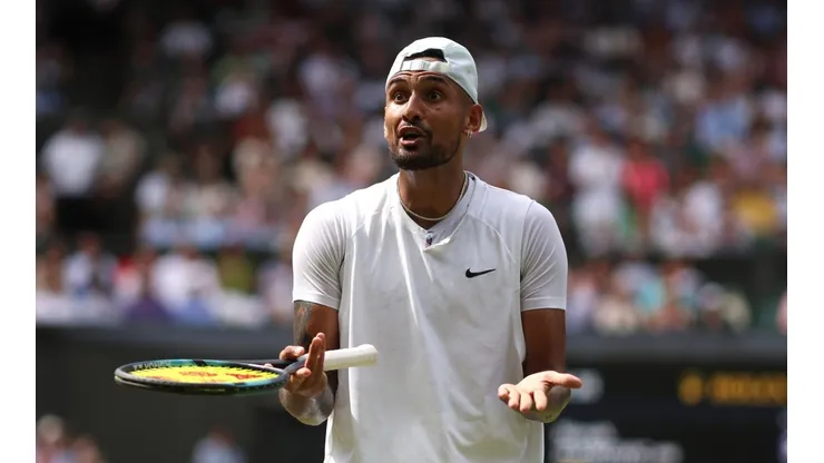 Nick Kyrgios en la final de Wimbledon frente a Novak Djokovic