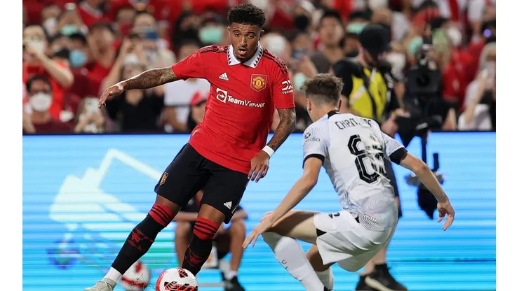 Jadon Sancho marcó el primer gol de la era Erik Ten Hag