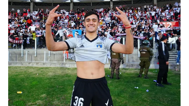 Solari celebra el único título que ganó con Colo Colo: la Copa Chile