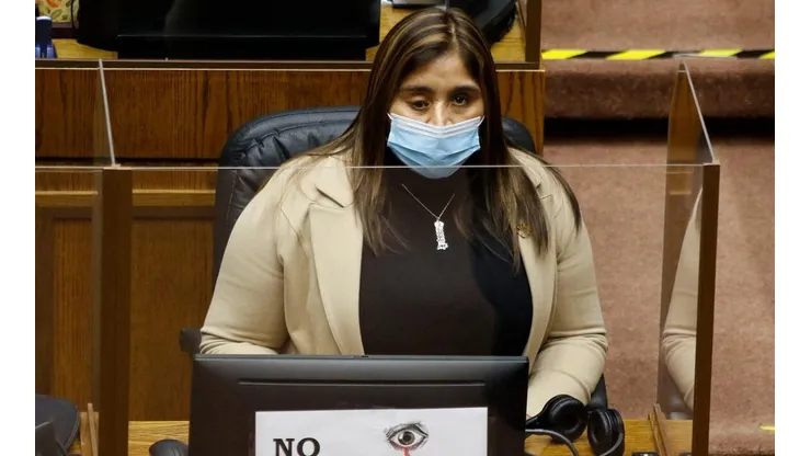La senadora Fsabilola Campillai denunció agresiones durante la jornada.