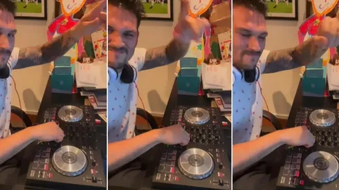 DJ Mark González la rompe mezclando música y ex estrellas del Liverpool se suman a la fiesta.