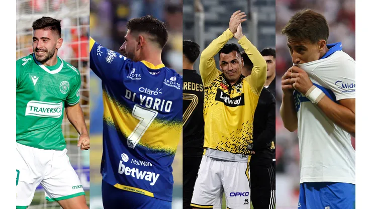 Lautaro Palacios, Lucas di Yorio, Esteban Paredes y Diego Valencia, cuatro goleadores que no seguirán en el Campeonato Nacional 2022.