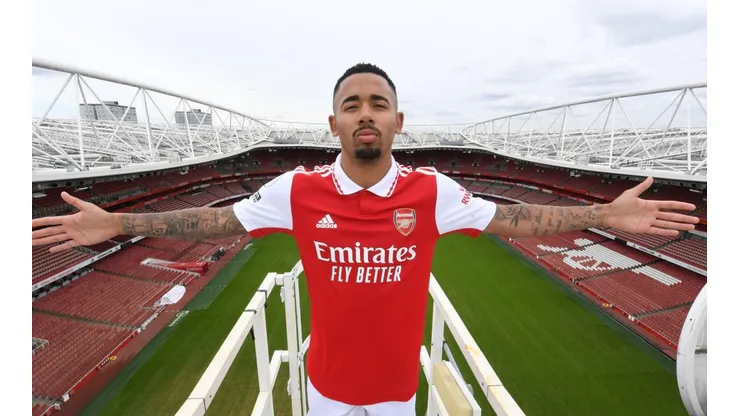 Gabriel Jesús en su primer día con los gunners