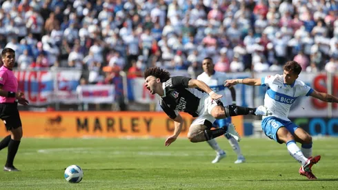 El árbitro Cabero no informó la amarilla a Saavedra por esta falta a Falcón