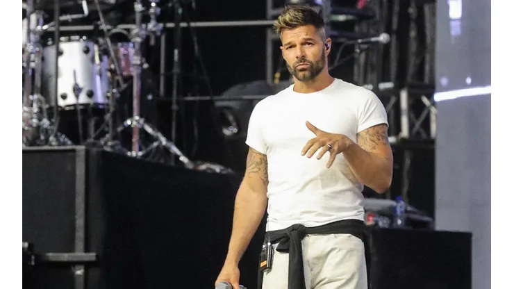 Ricky Martin en una prueba de sonido para sus shows.