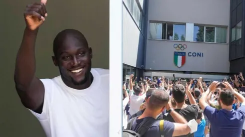 Romelu Lukaku salió a saludar a los hinchas interistas