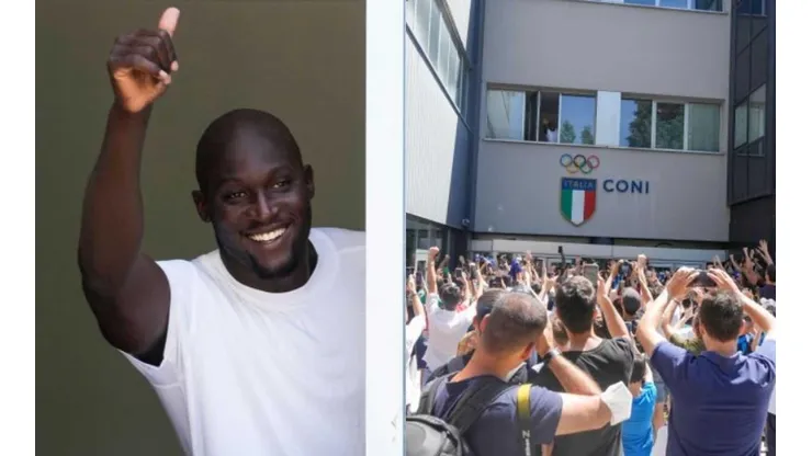 Romelu Lukaku salió a saludar a los hinchas interistas