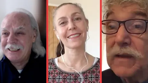 Mario Mutis, Juanita Parra y Claudio Parra, de Los Jaivas.