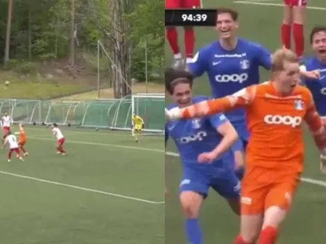 ¡Increíble! Arquero noruego marca golazo de chilena en el último minuto