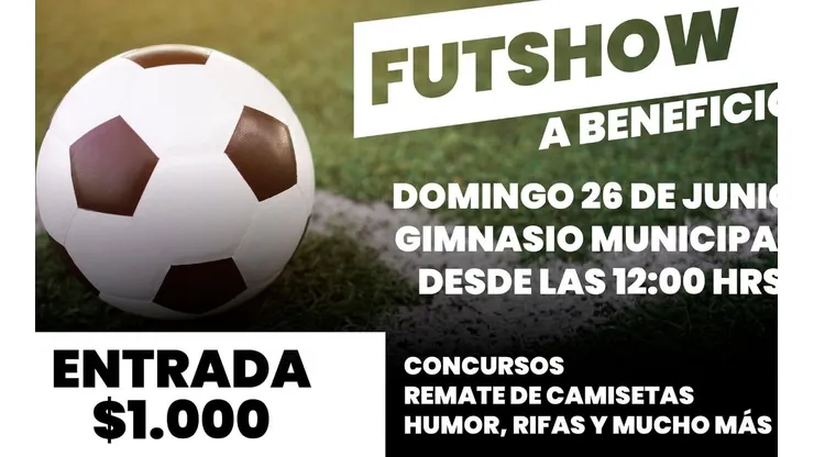 Grandes artistas se suman a un futshow a beneficio este fin de semana en San Francisco de Mostazal.