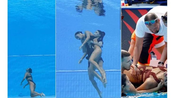 Anita Álvarez es rescatada de la piscina