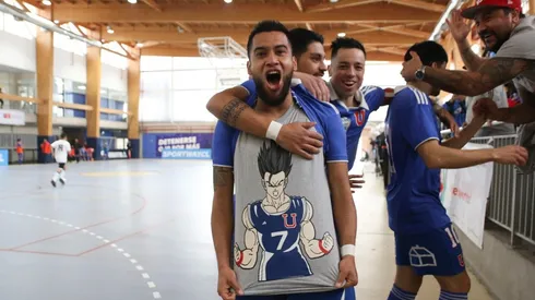 David Ortiz marcó tres goles en el triunfo azul y lo celebró a lo Diego Rivarola.