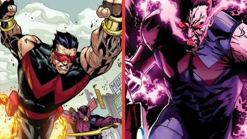 Wonder Man en dos etapas de su vida en los cómics de Marvel.