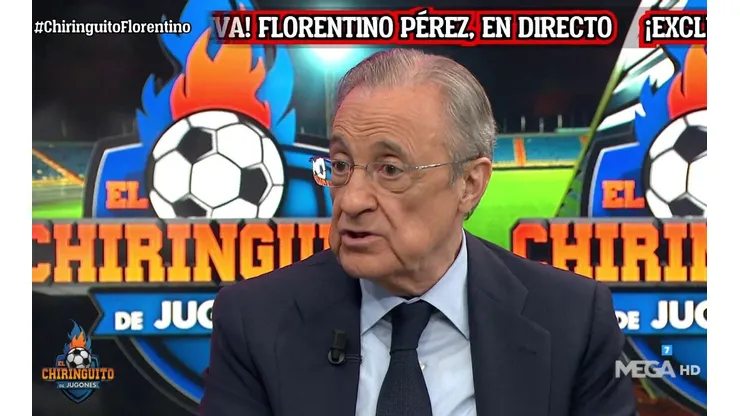 Florentino Pérez habló por una hora con El Chiringuito.