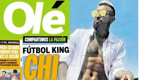 La portada que circula en el diario Olé en esta jornada en Argentina.