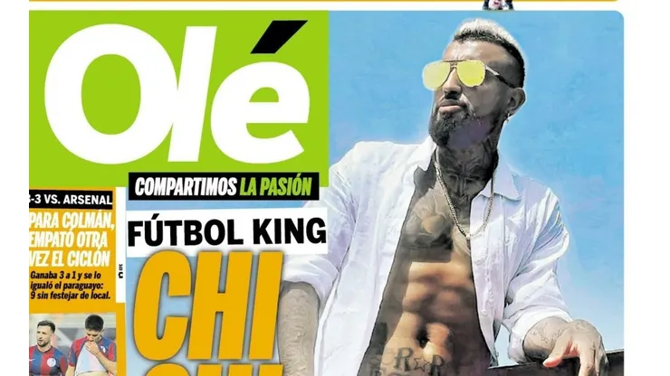 La portada que circula en el diario Olé en esta jornada en Argentina.