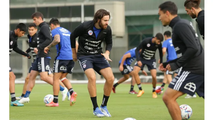 El último entrenamiento de Chile antes de enfrentarse a Ghana en la Copa Kirin.