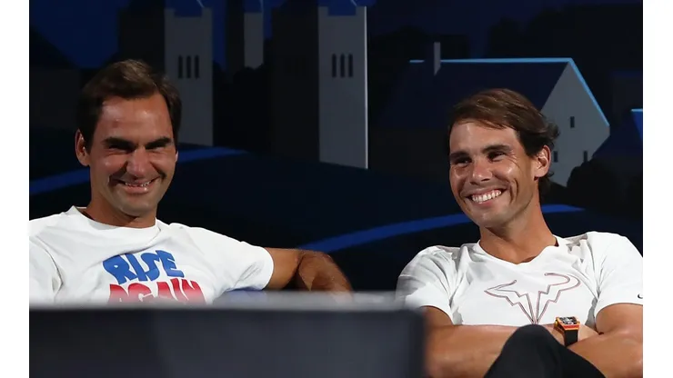 Roger Federer y Rafael Nadal en la Laver Cup de 2019
