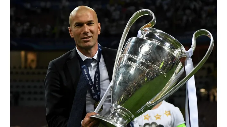 Zidane ganó tres veces la Champions League con Real Madrid