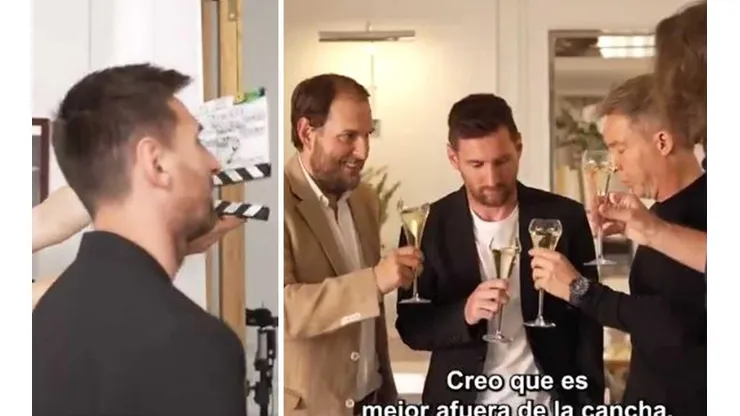 Lionel Messi en el set de grabación
