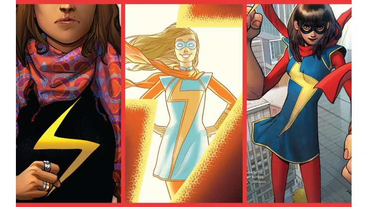 Algunas de las portadas de los volúmenes que reúnen los arcos de G. Willow Wilson para Ms. Marvel.