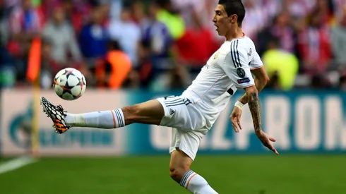 Di María con la camiseta del Real Madrid