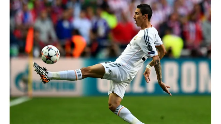 Di María con la camiseta del Real Madrid
