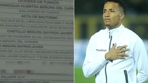 En una contundente exposición, el abogado Eduardo Carlezzo mostró hasta el certificado de bautismo de Byron Castillo.