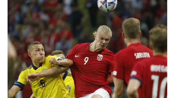 Haaland le marcó un doblete a Suecia en Nations League