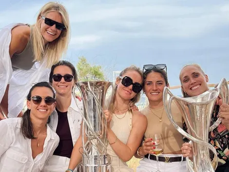 El alocado festejo del Lyon en Saint Tropez tras los dos títulos