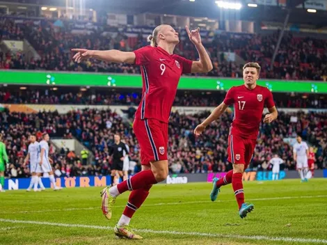 Haaland se luce con carrerón en el golazo y triunfo de Noruega
