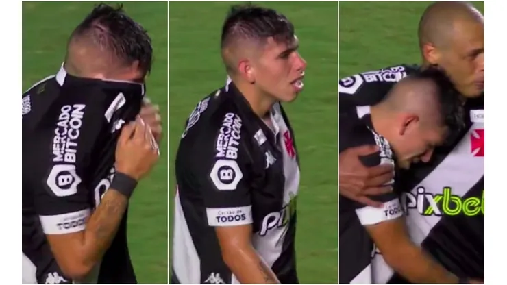 Carlos Palacios pudo hacer un golazo, pero el travesaño se lo impidió. Le dolió en el alma y fue consolado.