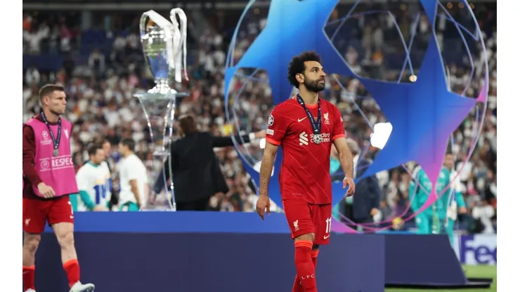 Mohamed Salah tras perder la final de Champions