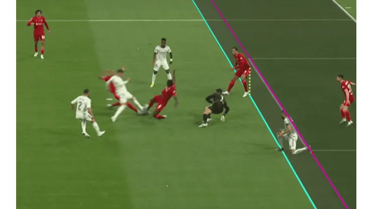 El VAR y el gol anulado al Real Madrid contra Liverpool en la final.