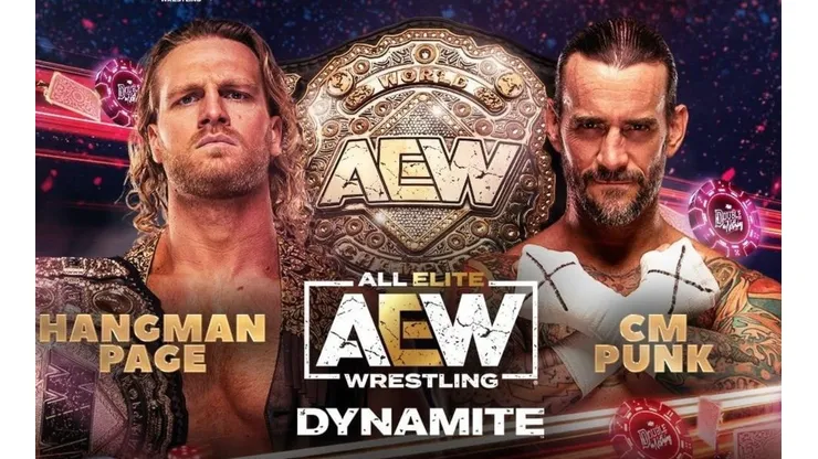 CM Punk buscará coronarse como Campeón Mundial de AEW ante "Hangman" Adam Page.