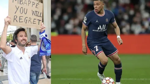 Los hinchas del Real Madrid se acordaron de Mbappé en Francia