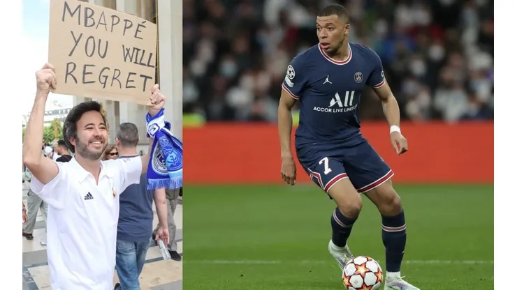 Los hinchas del Real Madrid se acordaron de Mbappé en Francia