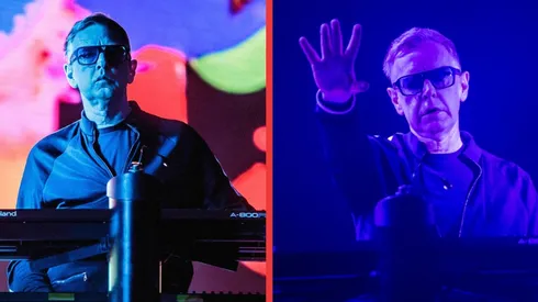 Andy Fletcher en acción, con Depeche Mode.