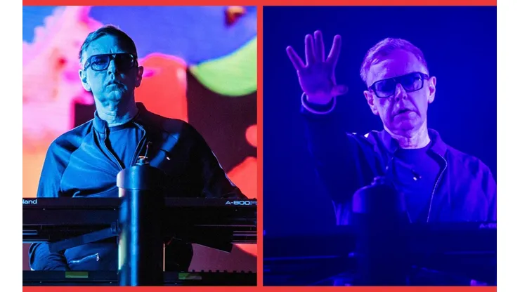 Andy Fletcher en acción, con Depeche Mode.