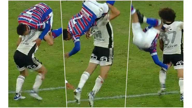 Falcón levanta a Robson y lo deja caer fuertemente